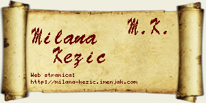 Milana Kezić vizit kartica